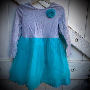 Gymboree Turquoise Grey Tutu Dress 18-24MO